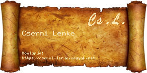 Cserni Lenke névjegykártya