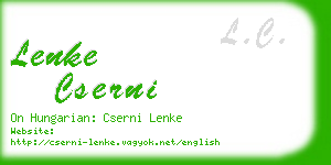 lenke cserni business card